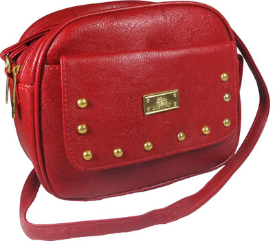 

Chalissa Girls Casual Red PU Sling Bag
