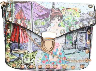 

Hawai Girls Evening/Party Multicolor PU Sling Bag