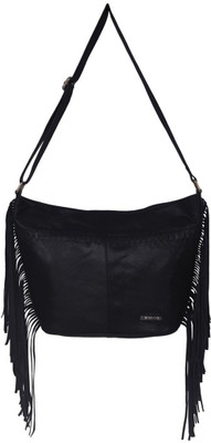 

Justanned Women Casual Black Genuine Leather Sling Bag