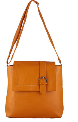 

Royal Purse Collection Girls Casual Yellow Leatherette Sling Bag