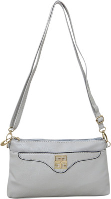 Heels & Handles Women Casual Grey Leatherette Sling Bag