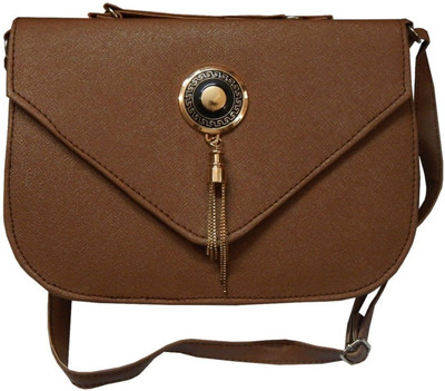 

Navaksha Women Brown PU Sling Bag