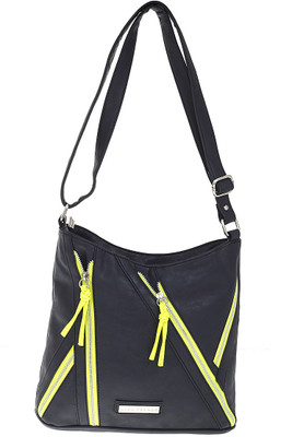 

Lino Perros Women Casual Black, Yellow PU Sling Bag