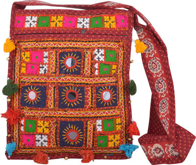 

Arisha kreation Co Women Casual Maroon Cotton Shoulder Bag