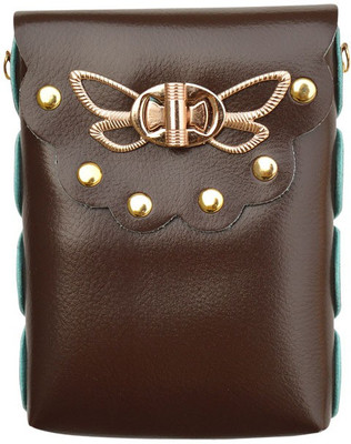 

MOOI-ZAK Girls Evening/Party Brown PU Sling Bag