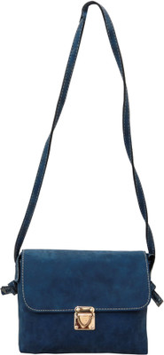 

Heels & Handles Women Casual Blue PU Sling Bag