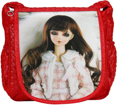 

MAEVA Women Casual Red Rexine Sling Bag