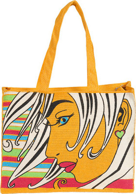 

Allure Design Women Casual Yellow Jute Shoulder Bag