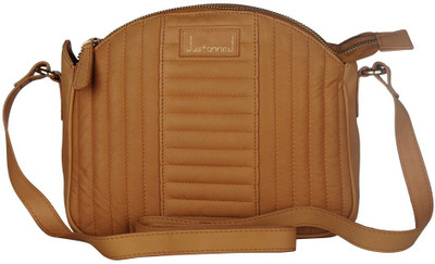 

Justanned Women Formal Tan Genuine Leather Sling Bag