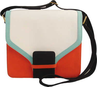 

Zaera Women Casual Orange PU Sling Bag