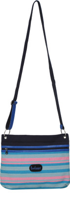 

Anekaant Women Casual Blue Cotton, PU Sling Bag