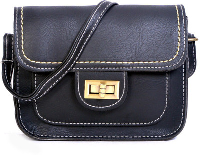 

Bags Craze Women Casual Black PU Sling Bag