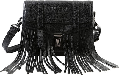 

Remanika Women Casual Black PU Sling Bag