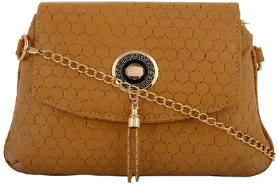 

UMA Girls Evening/Party Brown PU Sling Bag