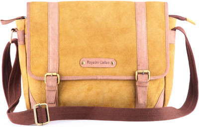 

Royster Callus Men & Women Casual Brown Genuine Leather Sling Bag