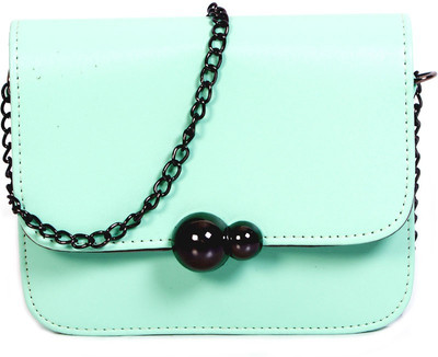 

Bags Craze Women Evening/Party Green PU Sling Bag