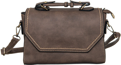 

Peaubella Women Casual Grey Leatherette Sling Bag