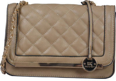 

Diana Korr Women Casual Khaki PU Sling Bag