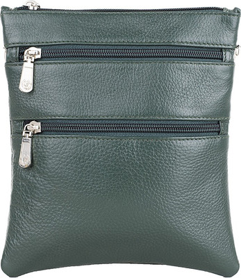 

LeWIS Women Casual Green Genuine Leather Sling Bag