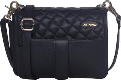 

Justanned Women Casual Blue Genuine Leather Sling Bag