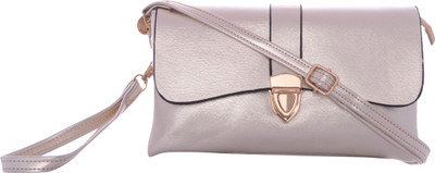 Exotique Women Casual Gold Leatherette Sling Bag