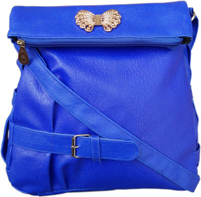 

MADASH Girls Casual Blue Genuine Leather Sling Bag
