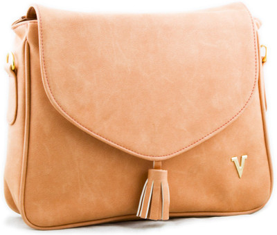 Voaka Girls Casual Orange Leatherette Sling Bag