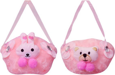 

AARIP Girls Casual Pink Velvet Sling Bag