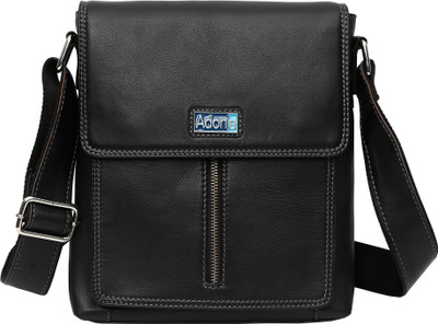 

Adone Men & Women Formal Black Genuine Leather Sling Bag