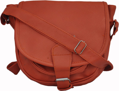 Solly Women Casual Orange PU Sling Bag