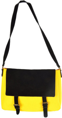 

Mankha Women Evening/Party Yellow Canvas Sling Bag