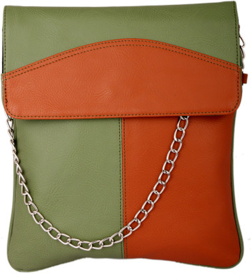 

Spice Art Girls Casual Green, Tan Leatherette Sling Bag