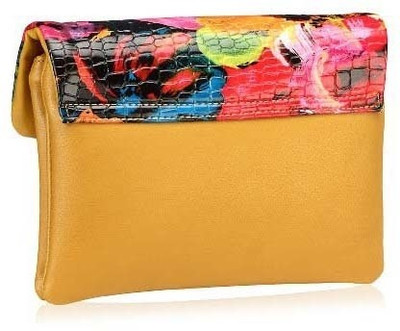 

Lino Perros Women Casual Yellow PU Sling Bag