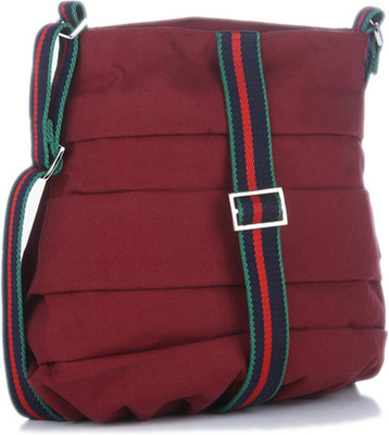 

Home Heart Girls Casual Red Canvas Sling Bag