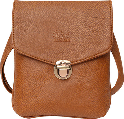 

Bcc Women Formal Tan PU Sling Bag