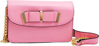 

Super Drool Women Evening/Party Pink PU Sling Bag