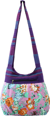

Anekaant Women Casual Purple Canvas, Cotton Sling Bag