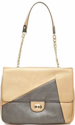 

Da Milano Women Casual Gold Genuine Leather Hand-held Bag