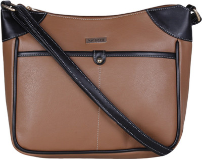 

Bern Men & Women Tan, Brown Genuine Leather Sling Bag, Brown;tan