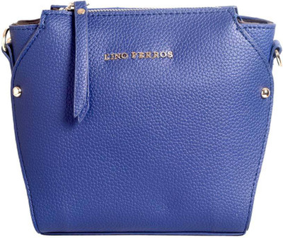 

Lino Perros Women Casual Blue Leatherette Sling Bag