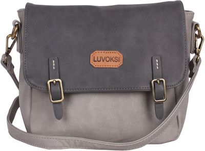 

Luvoksi Women Casual Grey PU Sling Bag