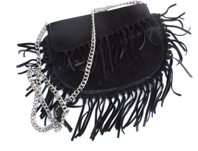 

Tee Ess Women Evening/Party Black Genuine Leather Tote