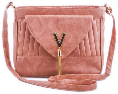 

Voaka Women Casual Orange PU Sling Bag