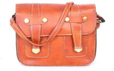 

Bags Craze Women Casual Tan PU Sling Bag