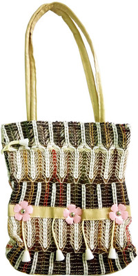 

CraftEra Girls Casual Brown Jute Shoulder Bag