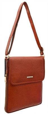 

JFL-Jewellery For Less Girls Formal Brown Genuine Leather Sling Bag