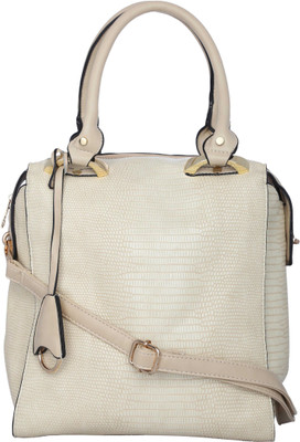

Kleio Women Casual Beige PU Satchel
