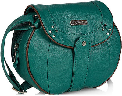 

Peperone Women Casual Green PU Sling Bag