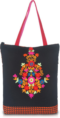 

Pickpocket Women Casual Black Canvas Tote