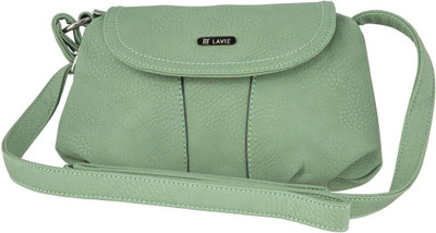 

Lavie Women Formal Green PU Sling Bag
